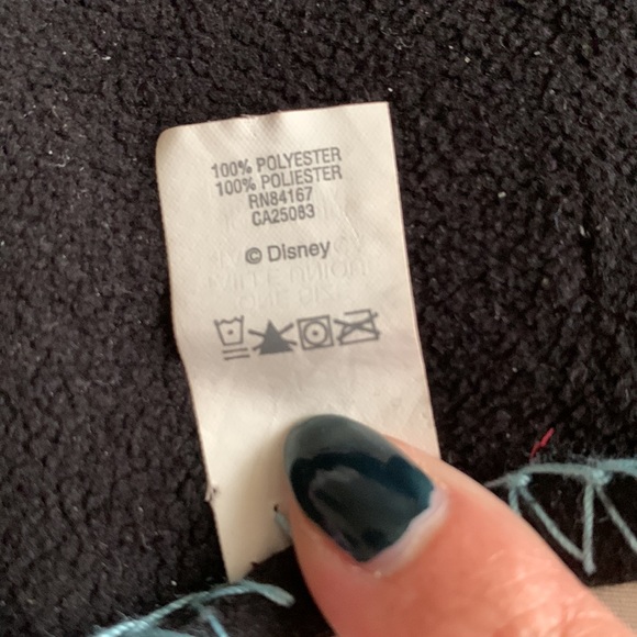 Vintage Disney Direct black Tinkerbell scarf with initial “A” - Picture 5 of 5